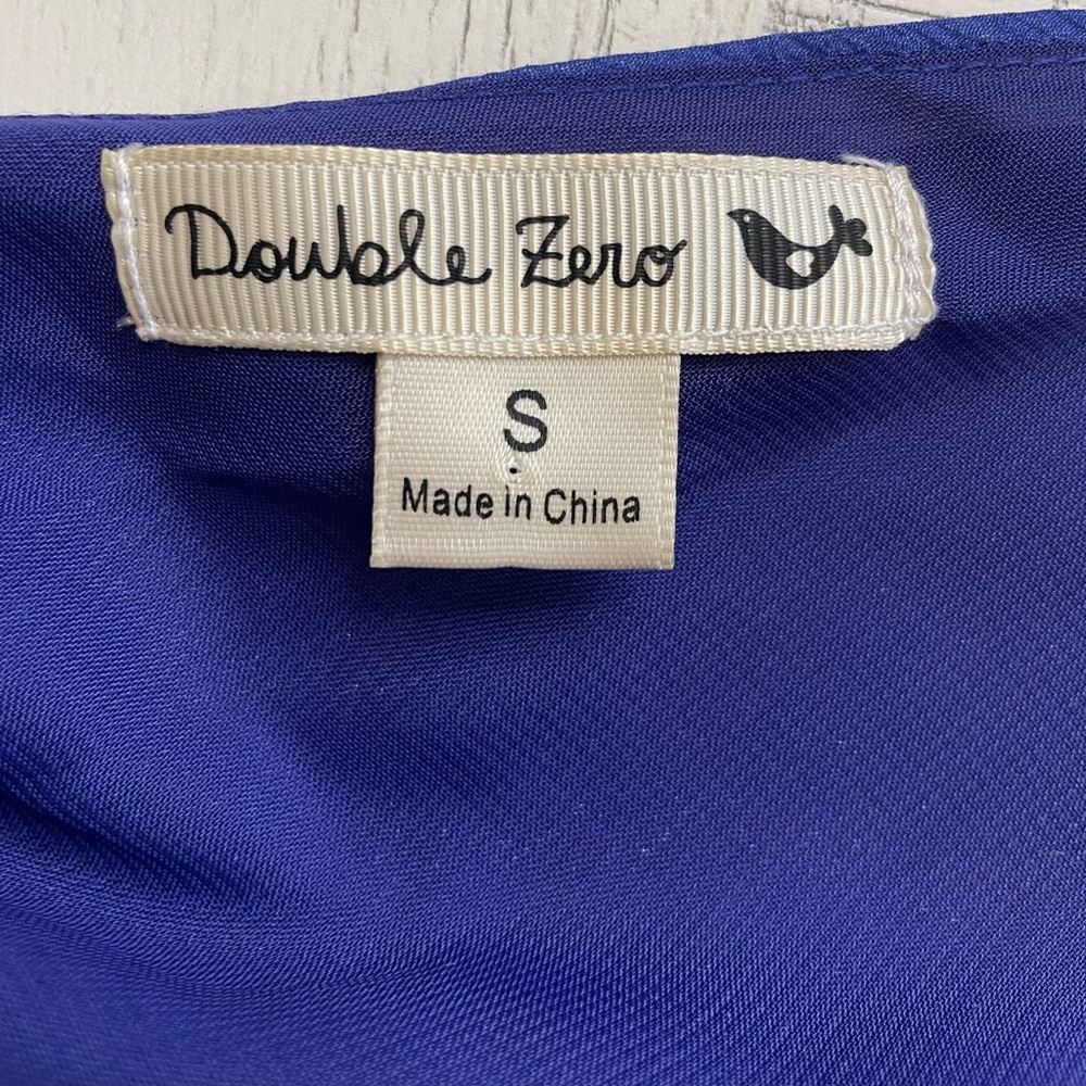 Double Zero Blue Athens Tunic Wrap Dress Size Small - Picture 5 of 7